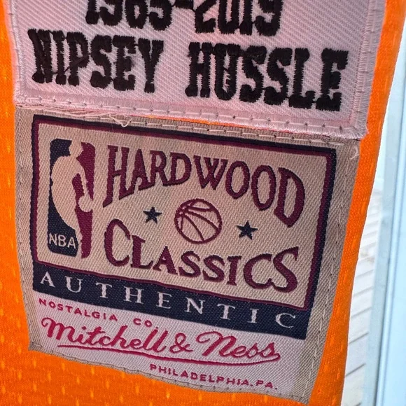 Mitchell & Ness LA Lakers Nipsey Hussle #60 Authentic Hardwood Classics Jersey